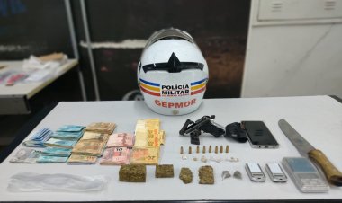 TRÁFICO - Casal é preso por tráfico de drogas e posse  ilegal de arma de fogo