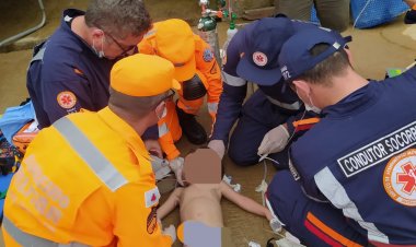 Criança afoga em piscina e é salva pelos Bombeiros