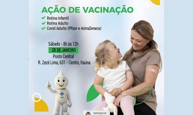 Saúde anuncia vacinação no Posto Central