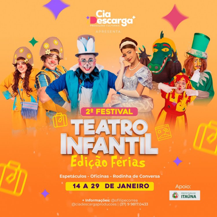 CULTURA - 2° Festival de Teatro  Infantil em janeiro