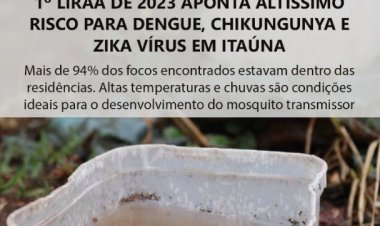 PREOCUPANTE - Município tem risco  muito alto para Dengue