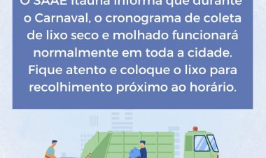 COLETA DE LIXO - SAAE anuncia funcionamento normal