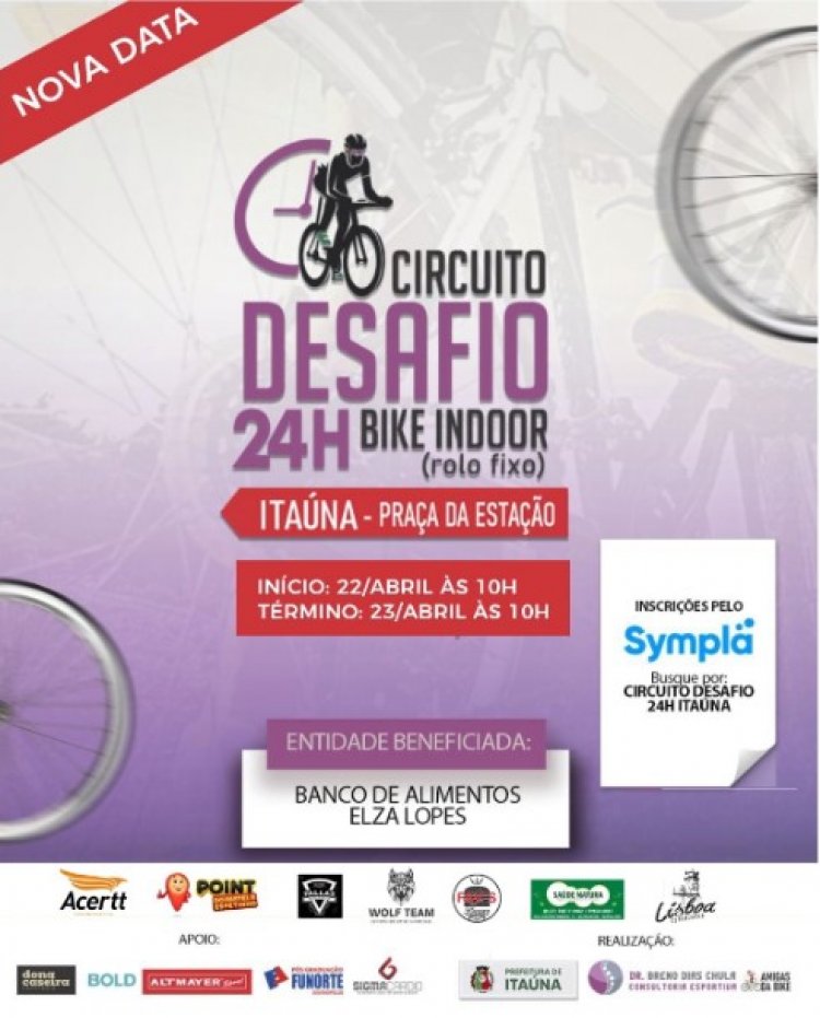 MUDANÇA DE DATA - Circuito Desafio 24 Horas  Indoor será no mês de abril