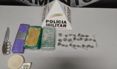 PM apreende grande quantidade de drogas enterrada em mata