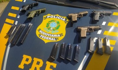 PRF apreende armas em ação na BR 262 em Betim