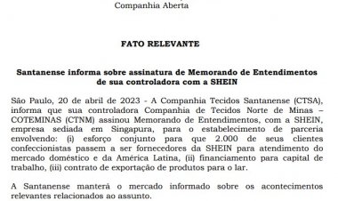 BOA NOTÍCIA! Santanense faz parceria e aponta caminho para a recuperação da crise