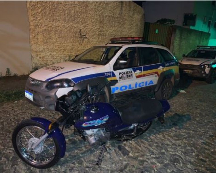 PM recupera moto  furtada e prende ladrão