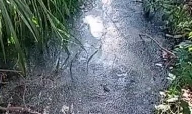 Esgoto escorrendo no Santa Edwiges