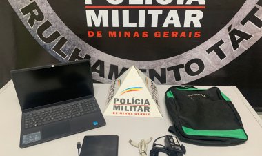 Furta material de informática e é preso