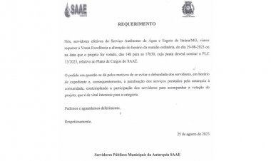 Servidores do SAAE querem Plano de Carreiras enviado à Câmara