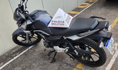Moto é furtada em Pará de Minas e recuperada pela PM em Itaúna