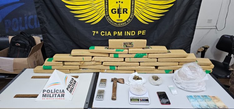 PM faz grande apreensão de maconha em Itaúna