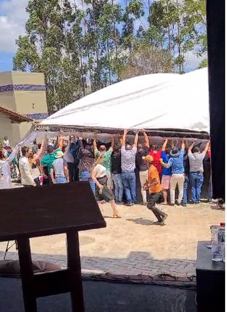 A “casa caiu” na inauguração da ETE