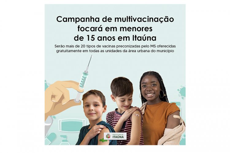 Menores de 15 anos terão vacinas disponíveis