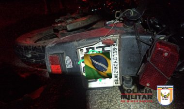 Batida em moto fere  gravemente o motoqueiro