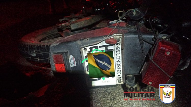 Batida em moto fere  gravemente o motoqueiro