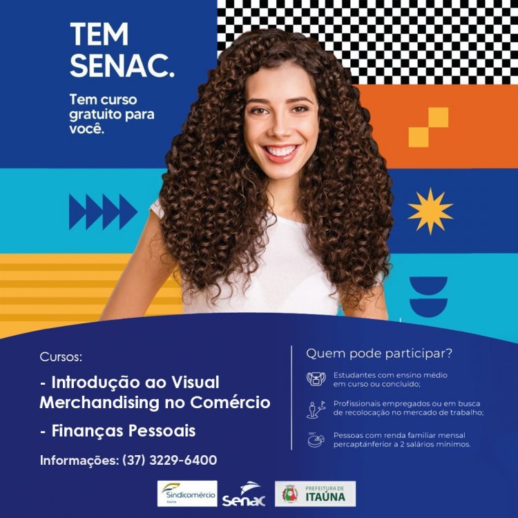 FORMAÇÃO: SENAC tem cursos gratuitos com inscrições abertas