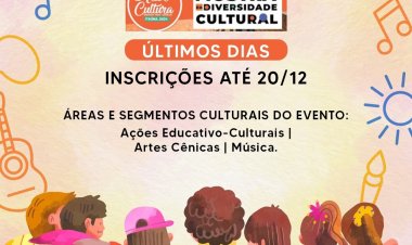 Diversidade Cultural, inscrições só até dia 20