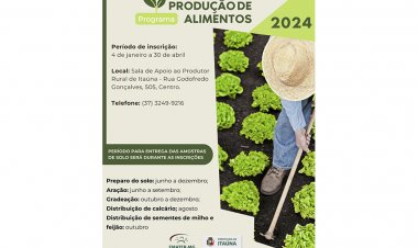 Programa para incentivar a produção já começou