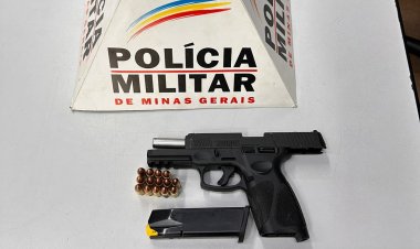 Ameaça, tem arma apreendida e é preso