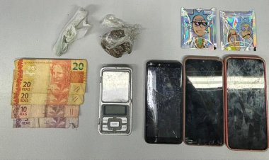 Droga apreendida e homem preso