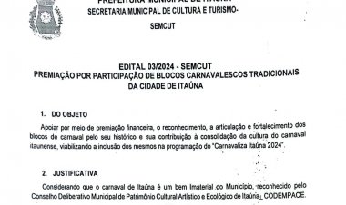 Blocos vão receber R$ 20 mil, cada