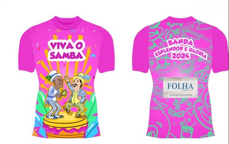 CARNAVAL 2024 - Banda Esplendor e Glória lança camisa neste sábado