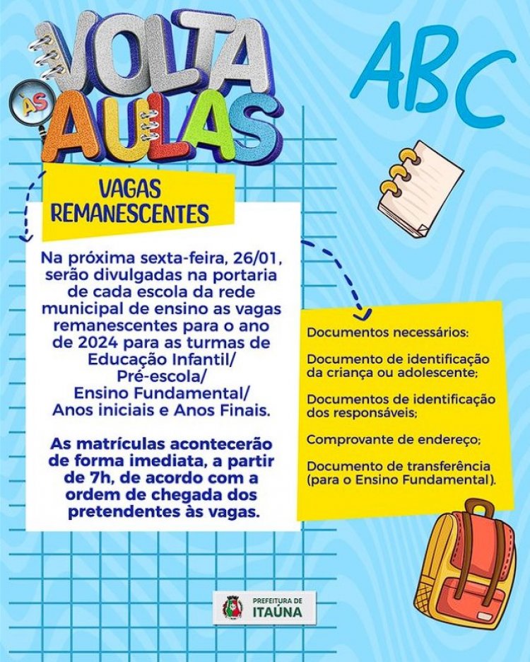 Prefeitura informa início de inscrição