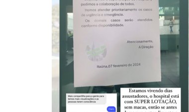 Hospital lotado e atendimento só de urgência e emergências