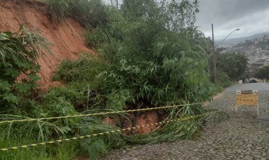 Barranco está com lonas há vários anos no Novo Horizonte