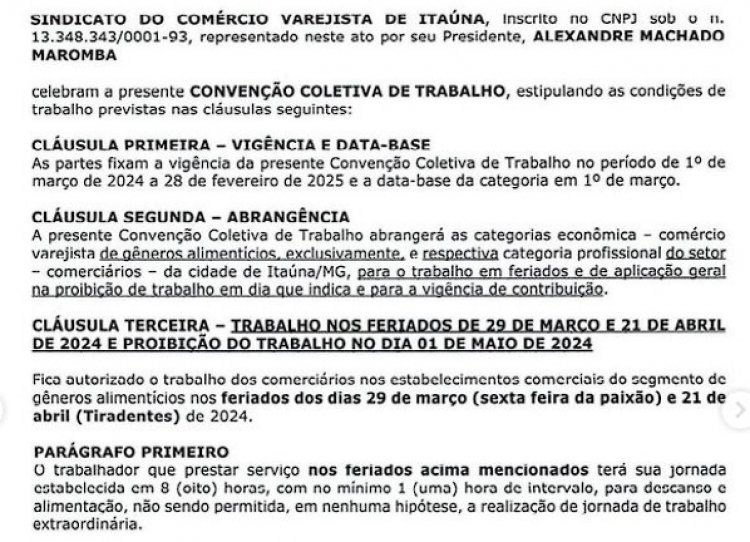 Comércio de alimentos pode abrir na Sexta-Feira da Paixão