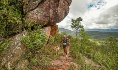 Linabel Iramaia corre na França, no dia 5 de maio