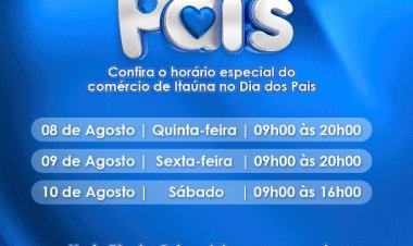 Compras: Dia dos Pais tem horário especial em Itaúna