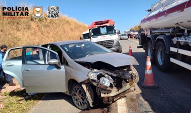 Acidente com quatro feridos, dois graves, na MG-050