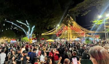 A FANTÁSTICA CIDADE DO NATAL - Multidão reunida para ver a magia das luzes de Natal