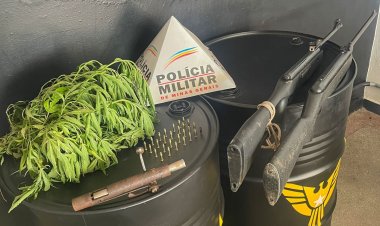 PM apreende armas e prende suspeito