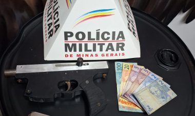 Homem é preso com submetralhadora