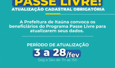 Beneficiários devem atualizar cadastro do Passe Livre