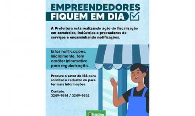 Prefeitura faz campanha de  regularização de empreendimentos