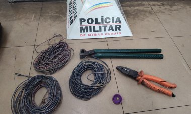 Homem é preso por furto de fiação