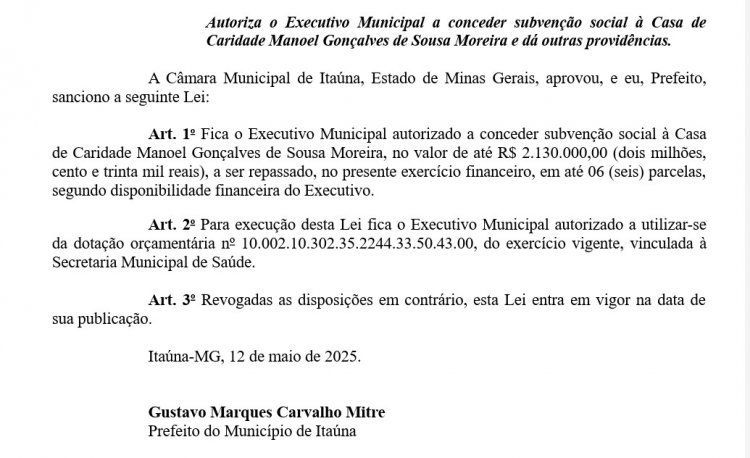 Socorro ao Hospital é aprovado na Câmara