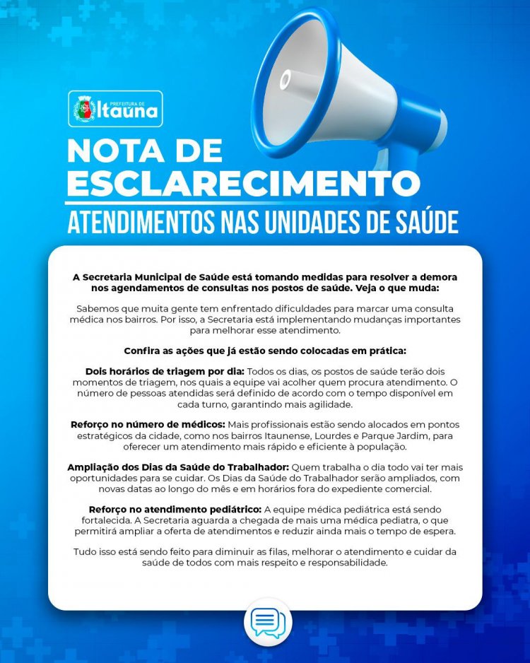 Mudanças nos atendimentos nas unidades de saúde
