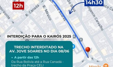 Trecho interditado Jove Soares