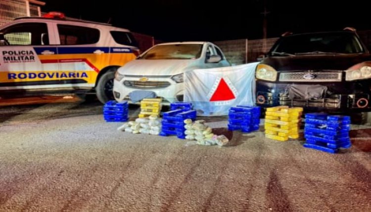 Polícia Militar Rodoviária (PMRv) realiza grande apreensão de drogas na MG-050