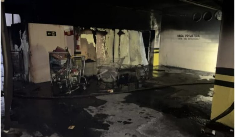 Incêndio de grandes proporções em Santo Antônio do Monte