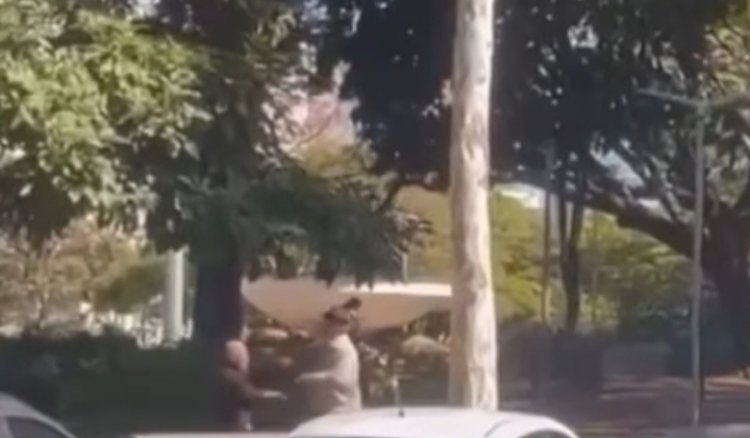 Idosos trocam socos na praça da Matriz em Itaúna
