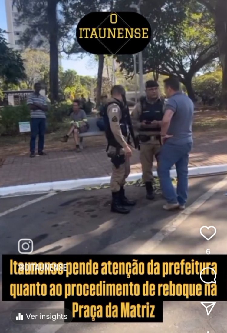 Carros são rebocados na praça da Matriz gerando controvérsia sobre a sinalização