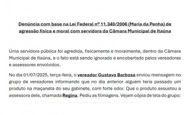 PÓ-DE-MICO - FOLHA recebe cópia de denúncia com base na Lei Maria da Penha
