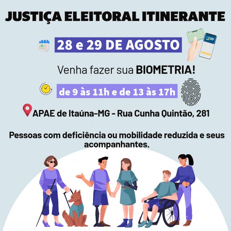 Mutirão da biometria em Itaúna: Justiça Eleitoral itinerante facilita acesso