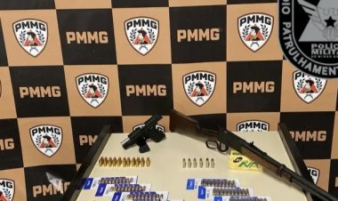 Polícia apreende armas de fogo irregulares no bairro Belvedere, em Itaúna